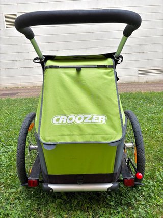 Remolque bici Croozer Kid 1 verde + kit paseo