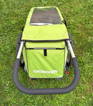 Remolque bici Croozer Kid 1 verde + kit paseo