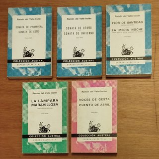 5 libros. Austral. Ramón del Valle Inclán