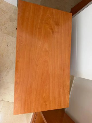 Mesa TV con ruedas madera y metal