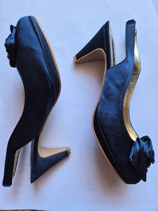 Zapatos de tacón azul y rosa talla 39