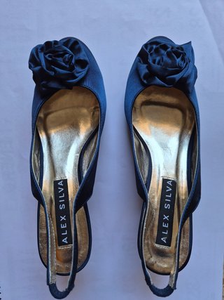 Zapatos Alex Silva azul con rosa