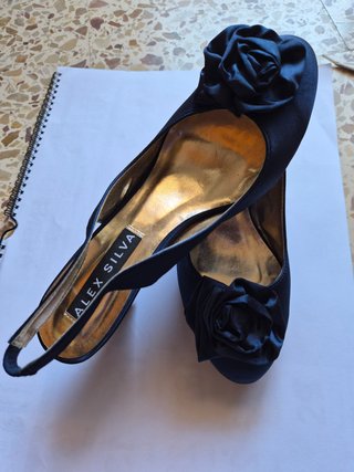 Zapatos Alex Silva azul con rosa