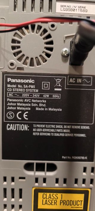 Equipo de música Panasonic SA-PMS