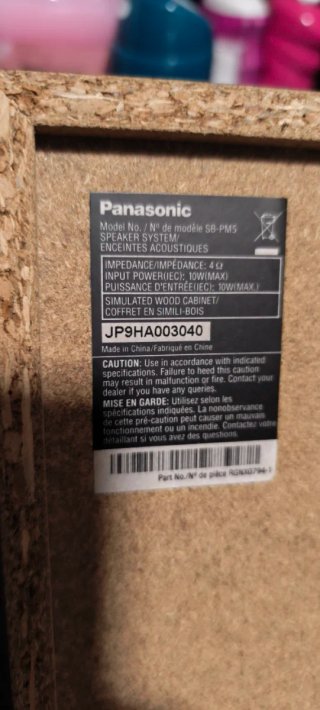 Equipo de música Panasonic SA-PMS