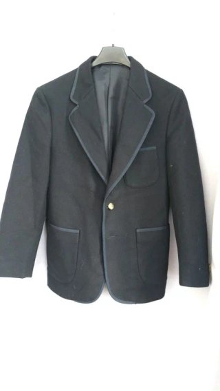 Giacca Blazer Sartoriale Blu Navy lana vintage M