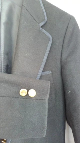 Giacca Blazer Sartoriale Blu Navy lana vintage M