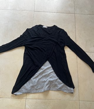 Jersey premamá y lactancia negro/gris