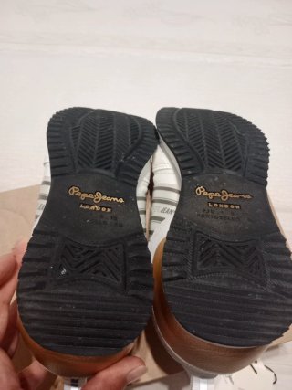 Zapatillas Pepe Jeans Blancas y Doradas