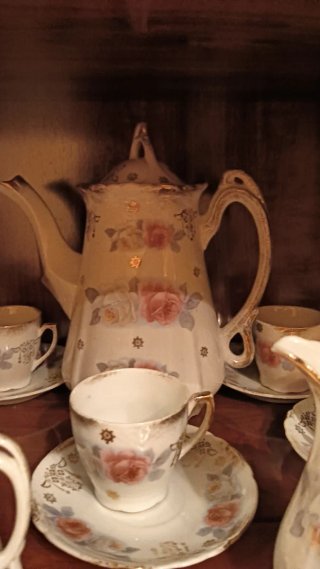 Juego de café alemán porcelana oro