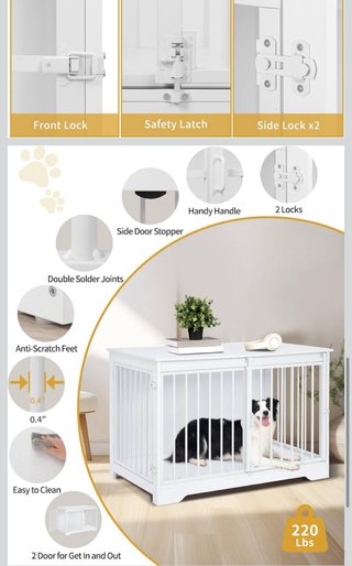 Casa madera para mascotas blanca