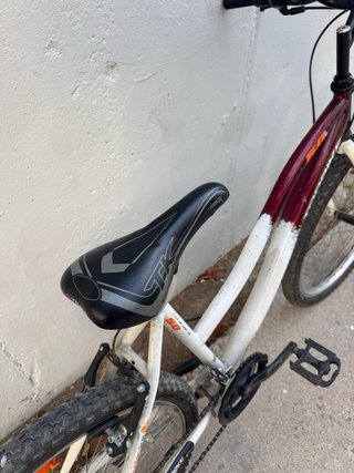 Bicicleta TOPBIKE blanca y burdeos