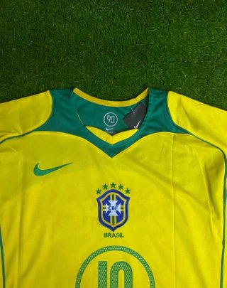 Camiseta Nike Brasil Ronaldinho #10 Retro
