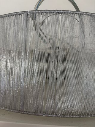 Lampadario moderno tessuto e plastica