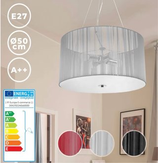 Lampadario moderno tessuto e plastica