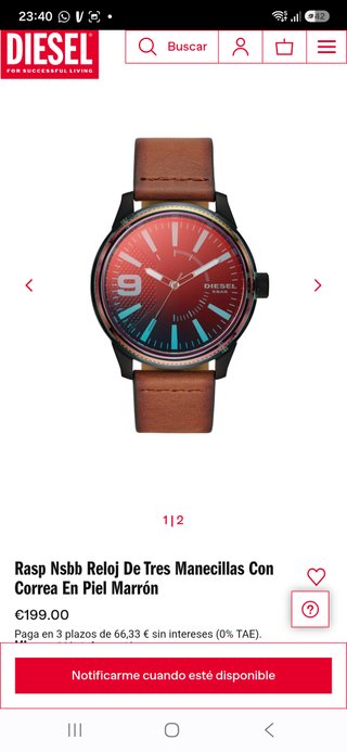 Reloj Diesel hombre