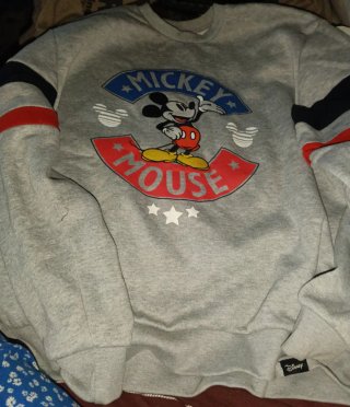 Sudadera Disney Mickey Mouse Gris Roja