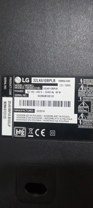 LG 32LK610BPLB EAX67165201(1.9) TV funcionando