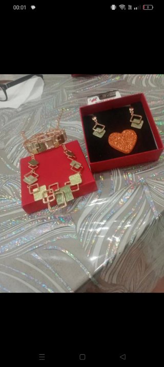 Parure donna oro e verde