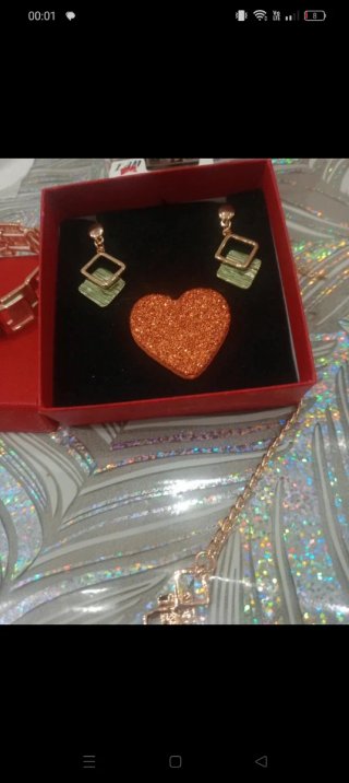 Parure donna oro e verde