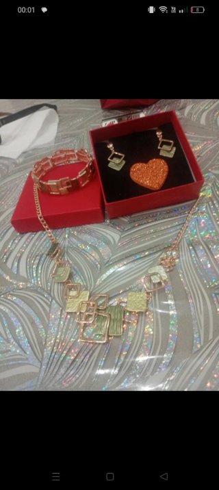 Parure donna oro e verde