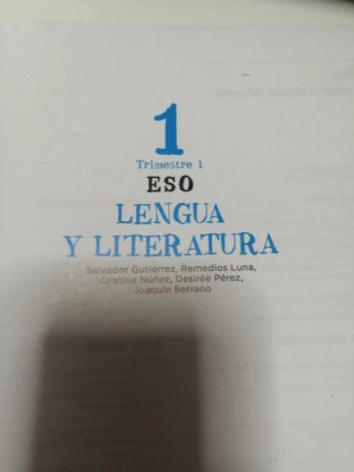 Lengua y literatura 1 ESO