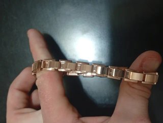 Pulsera Acero Inoxidable Elástica Oro Rosa