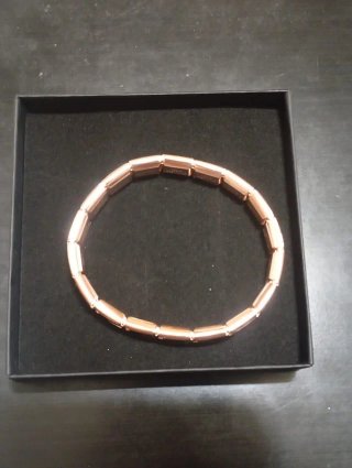 Pulsera Acero Inoxidable Elástica Oro Rosa