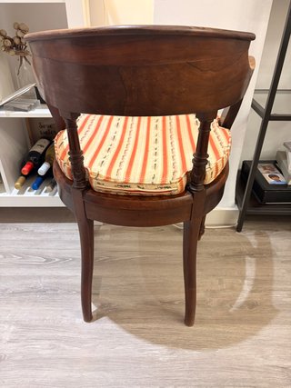 Sillón inglés madera maciza y ratán + 100 años