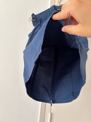 Blusa azul sin mangas talla S