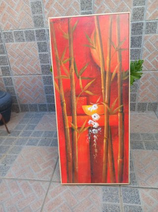 Cuadro bambú marco fino 71x31 cm Nº 1