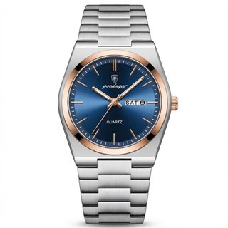 Reloj Poedagar Azul y Plateado