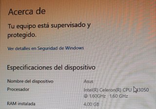 Asus Intel Celeron N3050 4GB RAM SSD Tipo C