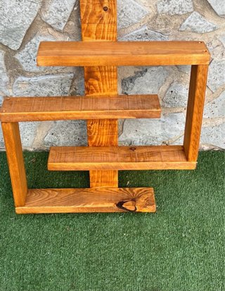 Mensola portafiori in legno sospesa
