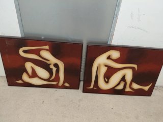 Juego de 2 Cuadros Abstractos Figuras