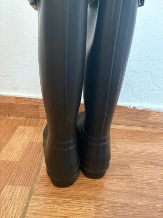 Botas de agua Hunter negras con forro
