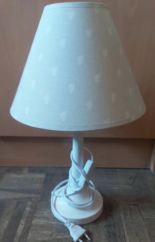 Lámpara de mesa vintage gris azulada
