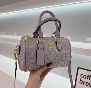 Bolso Coach Morado y Dorado