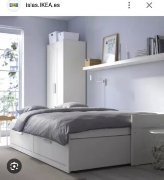 Diván blanco con 2 camas