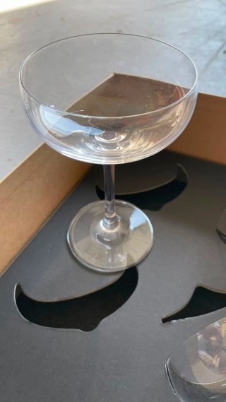 Set 4 calici Degrenne in cristallino