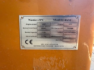 Miniexcavadora JPC KV12 giratoria