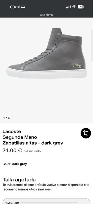 Lacoste 100% Piel T.42 Verde (17)