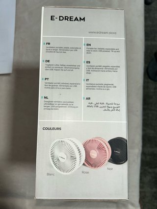 Ventilatore portatile pieghevole ricaricabile rosa