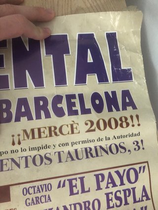 Cartel Monumental Barcelona 2008 Merce