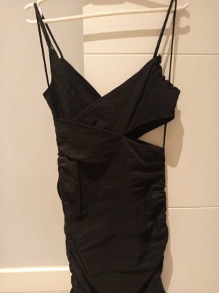 Vestido Zara Cut Out Negro Talla XS