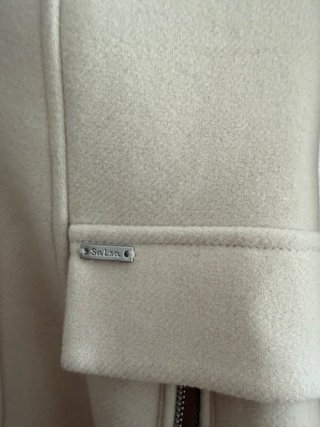Abrigo Salsa XL crema con cuello pelo