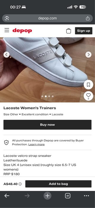 Lacoste 100% Piel Blanco/Verde T.42 (17)