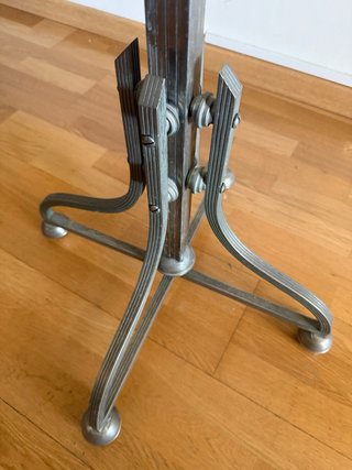 Perchero vintage de metal plateado 166 cm
