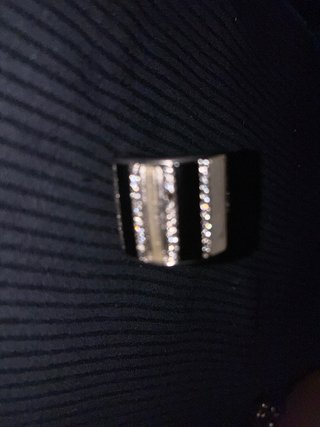 Anillo Plata Negro y Brillantes