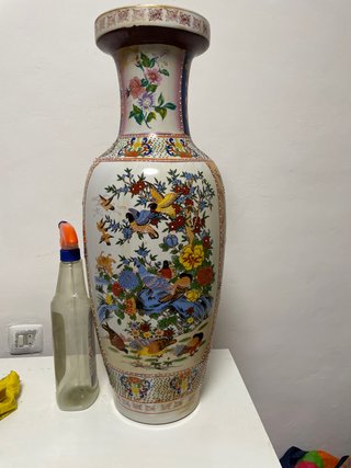 Jarrón de cerámica japonés grande